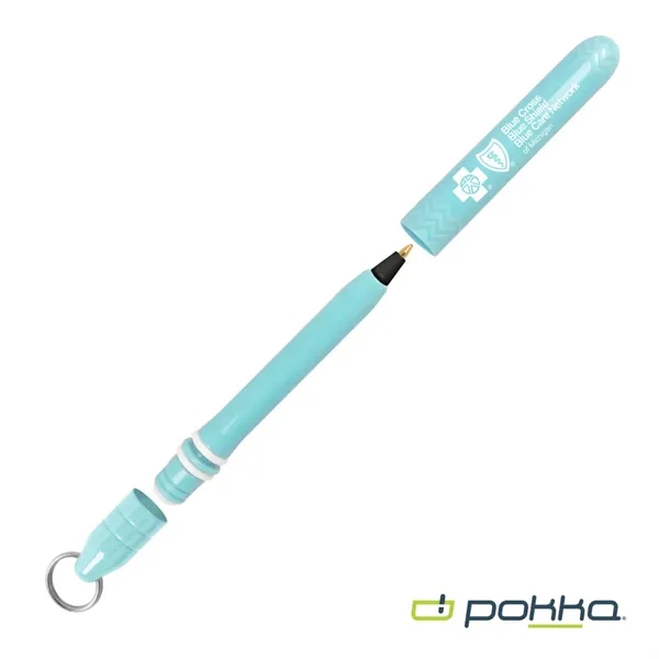 Pokka® Pocket Pen w/Dock & Chrome Keyring