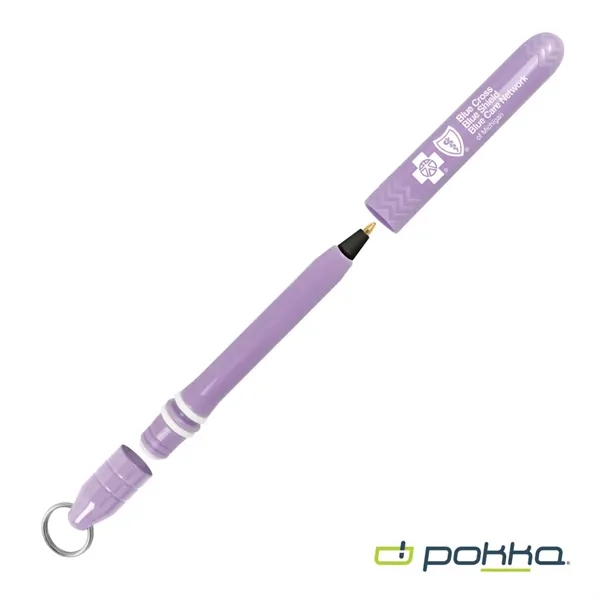 Pokka® Pocket Pen w/Dock & Chrome Keyring