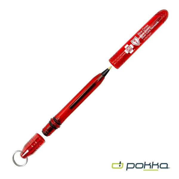 Pokka® Pocket Pen w/Dock & Chrome Keyring