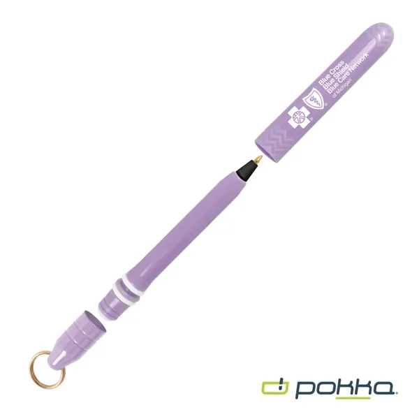 Pokka® Pocket Pen w/Dock & Gold Keyring
