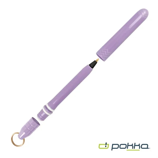 Pokka® Pocket Pen w/Dock & Gold Keyring