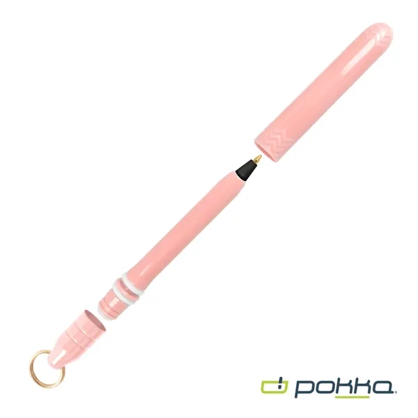 Pokka® Pocket Pen w/Dock & Gold Keyring
