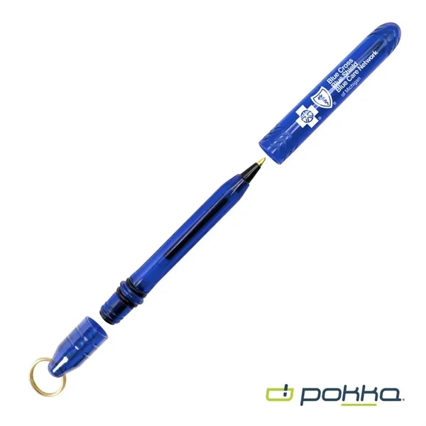 Pokka® Pocket Pen w/Dock & Gold Keyring