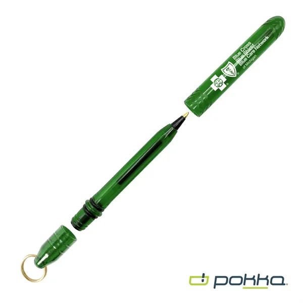 Pokka® Pocket Pen w/Dock & Gold Keyring