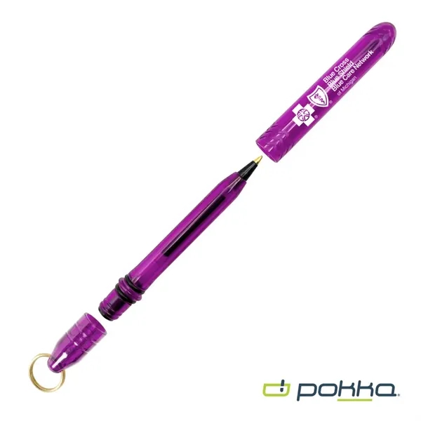 Pokka® Pocket Pen w/Dock & Gold Keyring