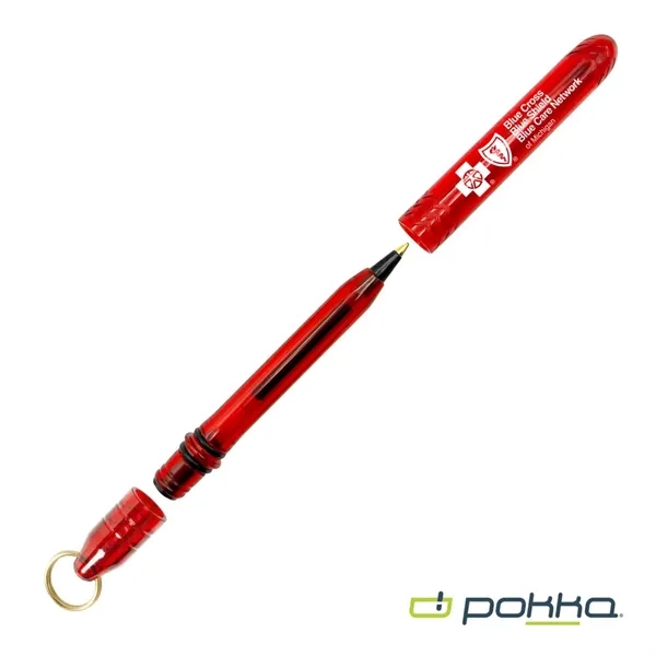 Pokka® Pocket Pen w/Dock & Gold Keyring