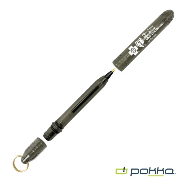 Pokka® Pocket Pen w/Dock & Gold Keyring