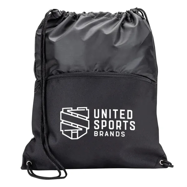 Jadis Drawstring Bag w/ Zipper Pocket