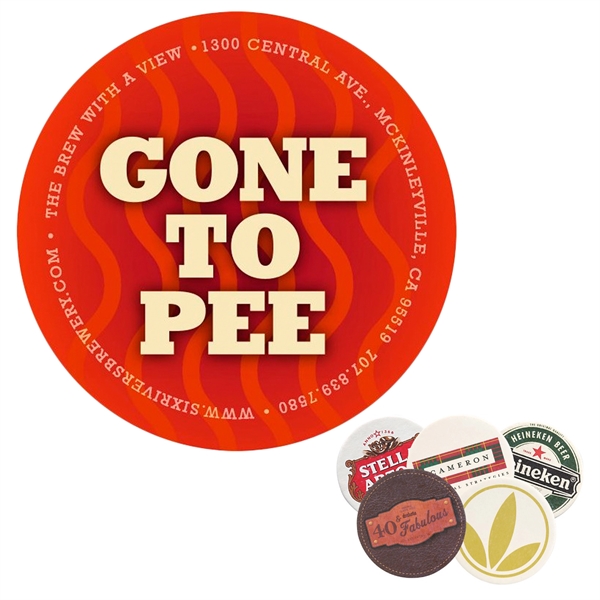 Custom 3.5" Circle (60 pt) Full Color Pulpboard Coaster - Custom 3.5" Circle (60 pt) Full Color Pulpboard Coaster - Image 0 of 0