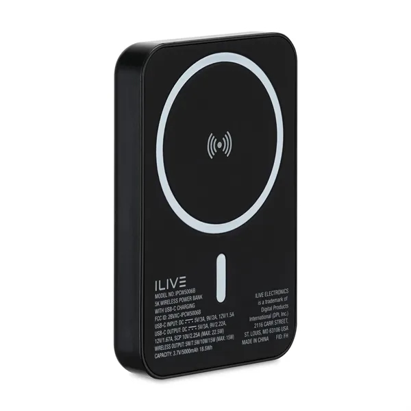 iLive™ Powered 5K Power Bank with Wireless and USB-C
