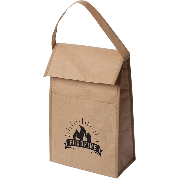 Kraft Paper Retro Insulated Lunch Bag - Kraft Paper Retro Insulated Lunch Bag - Image 1 of 3