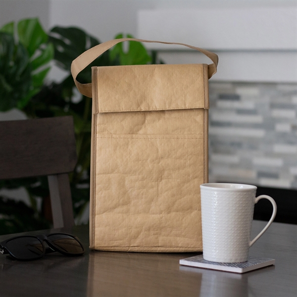 Kraft Paper Retro Insulated Lunch Bag - Kraft Paper Retro Insulated Lunch Bag - Image 3 of 3