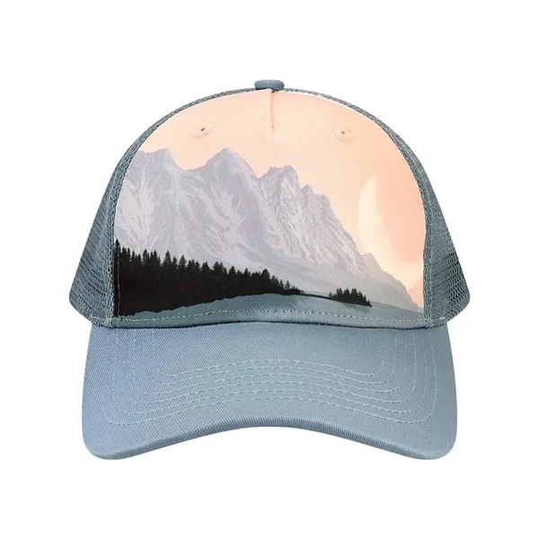 LOCALE Printed Five-Panel Trucker Cap