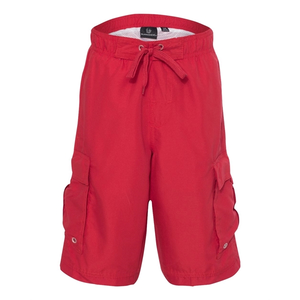 Burnside Youth Striped Swim Trunks - Burnside Youth Striped Swim Trunks - Image 8 of 9