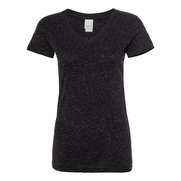 Custom J. America Women's Glitter V-Neck T-Shirt