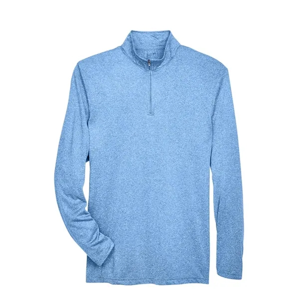 UltraClub Men's Cool & Dry Heathered Performance Quarter-...