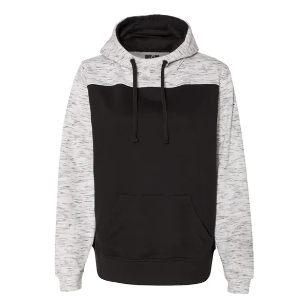 J. America Men's Melange Fleece Colorblocked Hooded Sweat...