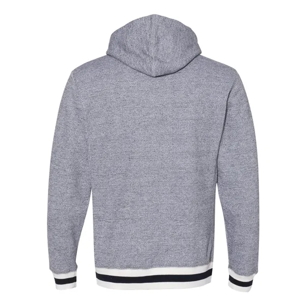 J. America Unisex Peppered Fleece Lapover Hooded Sweatshirt