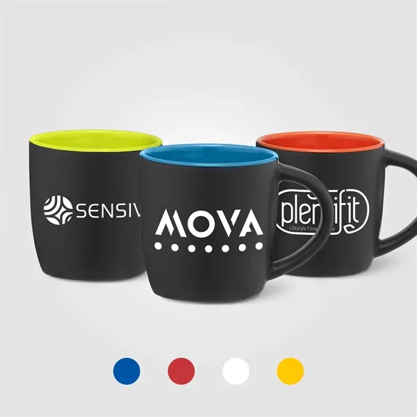 Zanzibar - 12 oz. Matte Black Ceramic Mug with ColorPop