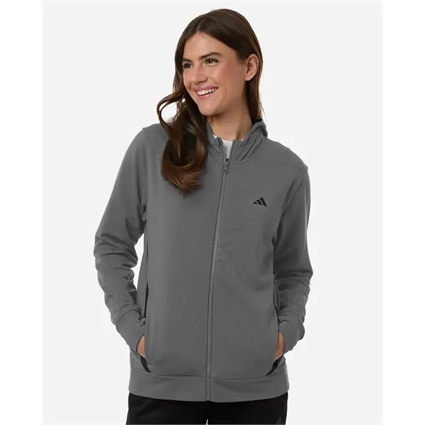 Adidas Women's Game & Go Fleece Full-Zip Hooded Sweatshirt