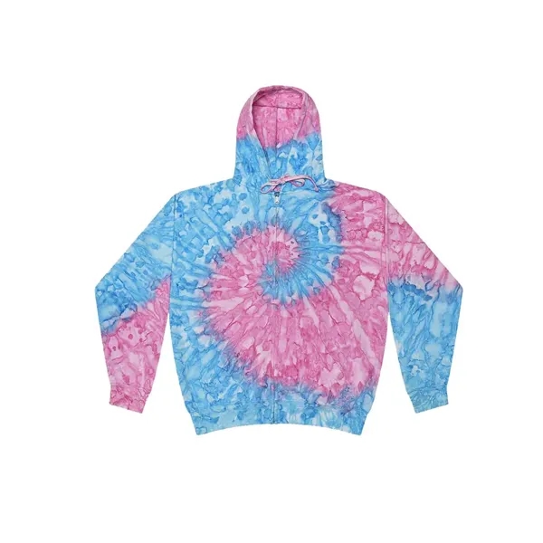 Custom Colortone Unisex Tie-Dyed Full-Zip Hooded Sweatshirt