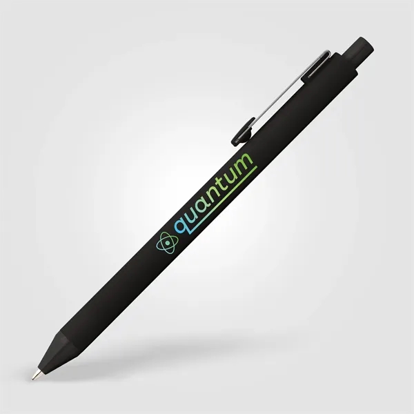 Custom Vela Essentials Recycled Plastic Soft Touch Gel Pen