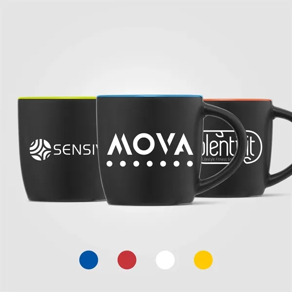 Zanzibar - 12 oz. Matte Black Ceramic Mug with ColorPop