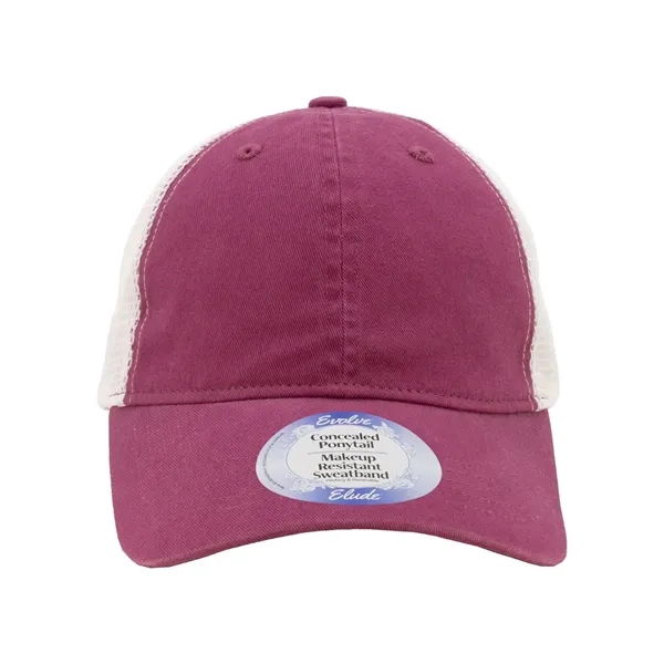 Women's Peached Twill Mesh Back Cap