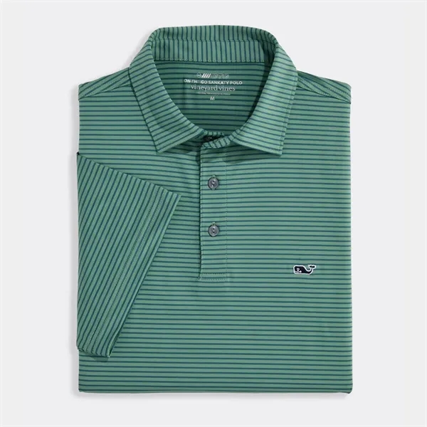 Vineyard Vines Men's Bradley Stripe Sankaty Performance Polo