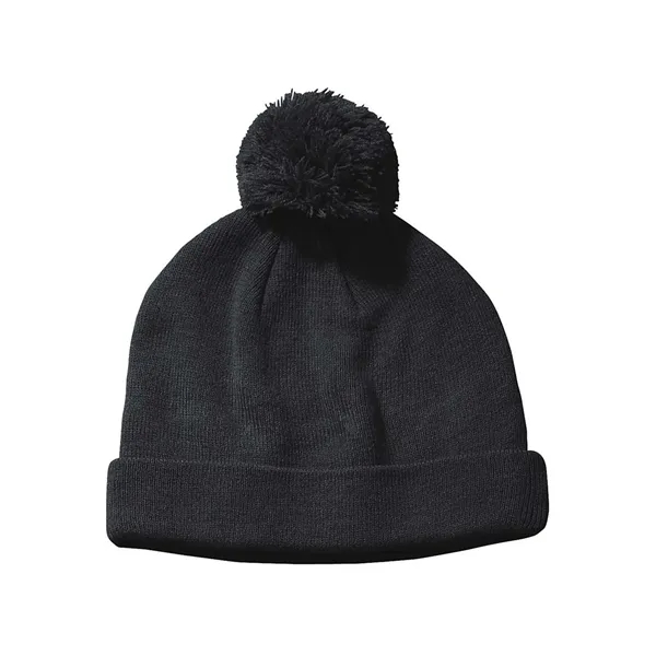 Big Accessories Pom Cuffed Beanie