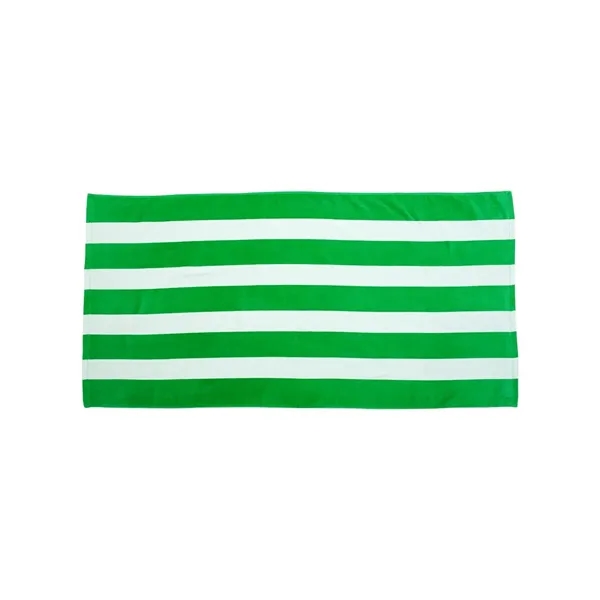 Custom Carmel Towel Company Cabana Stripe Velour Beach Towel