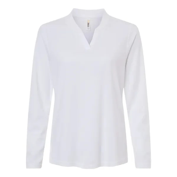 CORE365 Women's Nova Performance Long Sleeve Pique Polo