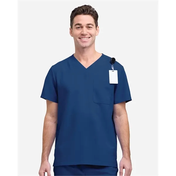 Hanes Men's V-Neck 1 Pocket Scrub Top