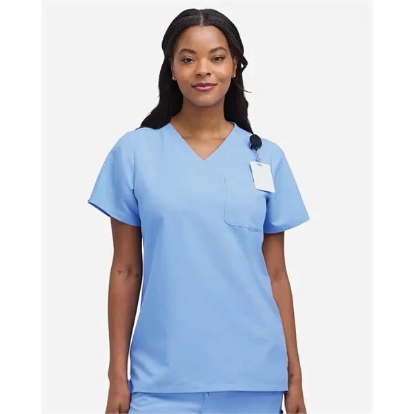 Hanes Women's V-Neck 1 Pocket Scrub Top