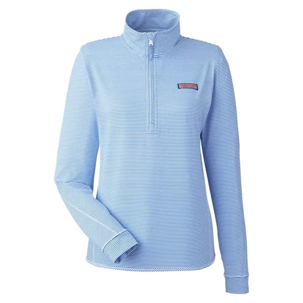 vineyard vines Women's Microstripe Sankaty Half-Zip Pullover