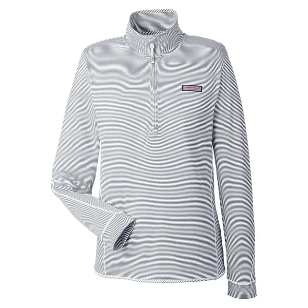 vineyard vines Women's Microstripe Sankaty Half-Zip Pullover