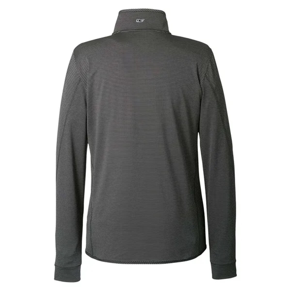 vineyard vines Women's Microstripe Sankaty Half-Zip Pullover