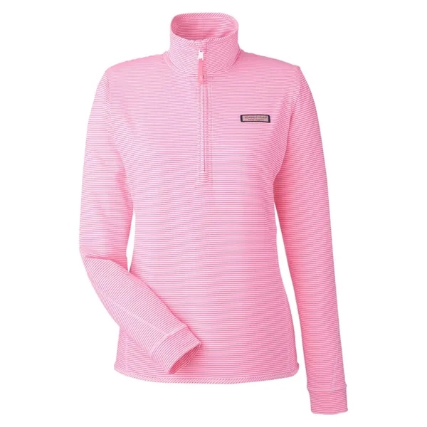 vineyard vines Women's Microstripe Sankaty Half-Zip Pullover