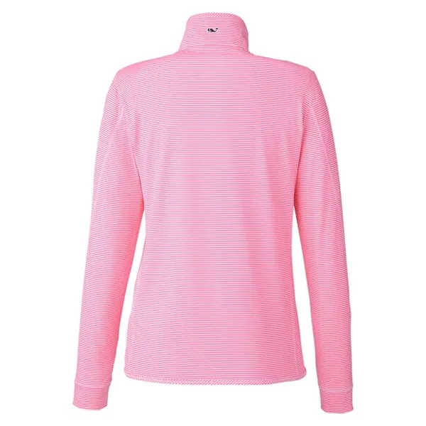 vineyard vines Women's Microstripe Sankaty Half-Zip Pullover