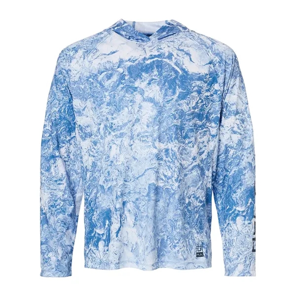 HUK Men's Pursuit Mossy Oak Printed Hooded Long Sleeve T-...
