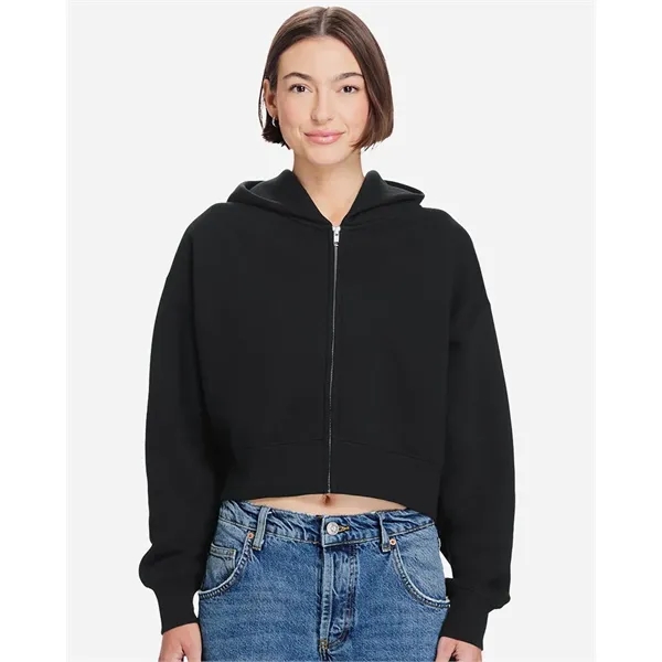 Lane Seven Women's Relaxed Cropped Full-Zip Hoodie Sweats...