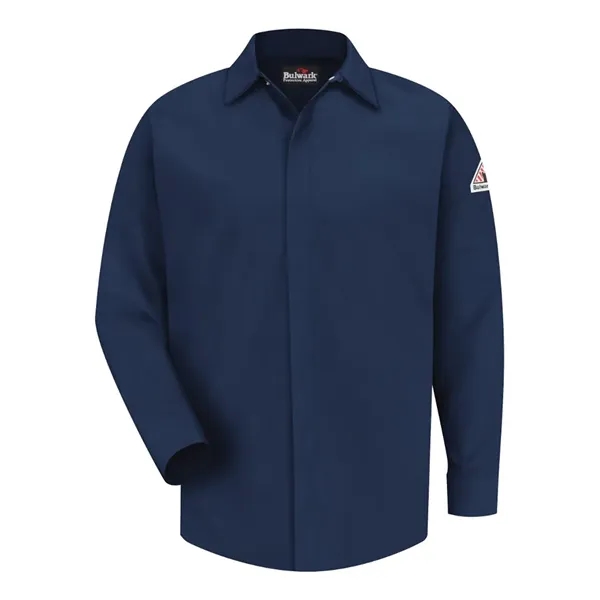 Bulwark Men's Tall Concealed-Gripper Pocketless Work Shirt