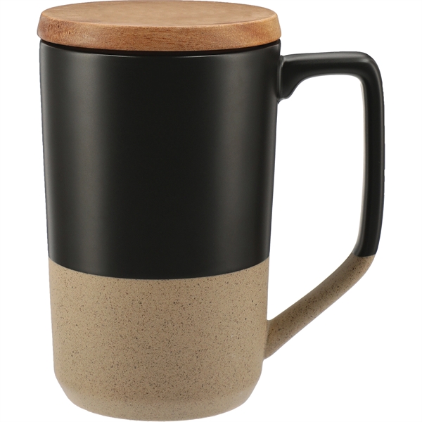 Tahoe Tea & Coffee Ceramic Mug with Wood Lid 16oz - Tahoe Tea & Coffee Ceramic Mug with Wood Lid 16oz - Image 1 of 15