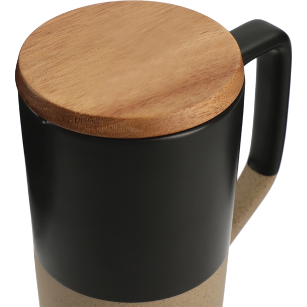 Tahoe Tea & Coffee Ceramic Mug with Wood Lid 16oz - Tahoe Tea & Coffee Ceramic Mug with Wood Lid 16oz - Image 2 of 15