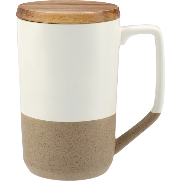 Tahoe Tea & Coffee Ceramic Mug with Wood Lid 16oz - Tahoe Tea & Coffee Ceramic Mug with Wood Lid 16oz - Image 10 of 15