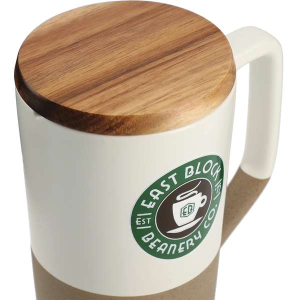 Tahoe Tea & Coffee Ceramic Mug with Wood Lid 16oz - Tahoe Tea & Coffee Ceramic Mug with Wood Lid 16oz - Image 12 of 15