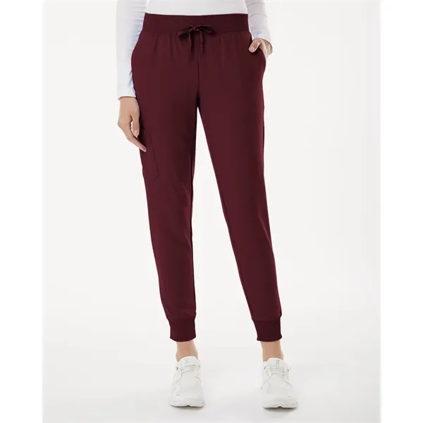 Jaanuu Women's Petite Sizes Silex Knit-Waist Scrub Joggers