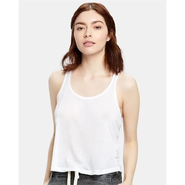 US Blanks Women's Sheer Cropped Racer Tank Top