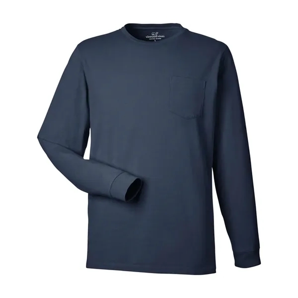 Custom vineyard vines Unisex Long Sleeve Pocket T-Shirt