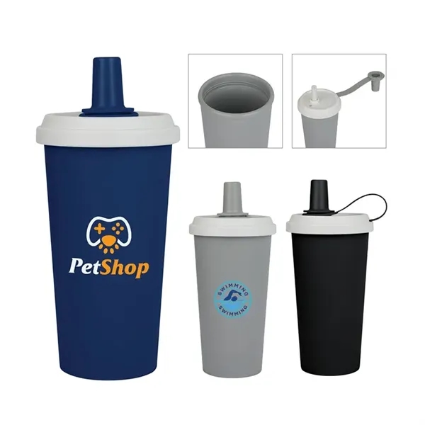 Frankie 16 oz. Double Wall Recycled Polypropylene Straw T...